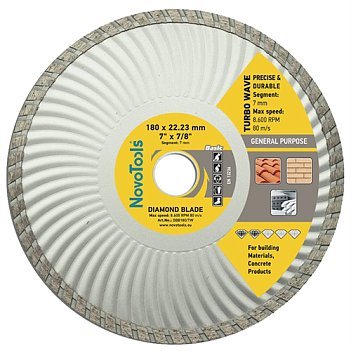 Алмазний диск відрізний NovoTools Novotools Basic 180x7,0x22,2 турбохвиля 039168    фото