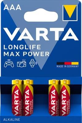 VARTA Longlife Max Power R3 AAA батарейка 4шт 037234    фото
