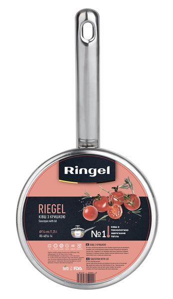Ківш RINGEL Riegel 14 см (1.25 л) з кришкою (RG-4016-14) 055006    фото