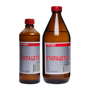 ЕТИЛАЦЕТАТ (МАРКА А) 0.85кг (1л) Хімрезерв 048502    фото