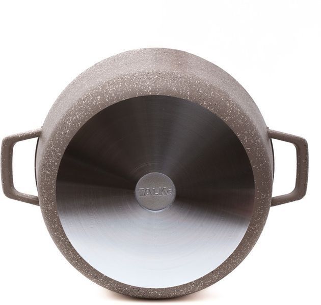 Каструля з антипригарним покриттям і скляною кришкою 4л (св-сірий граніт) АА 3204 053502    фото