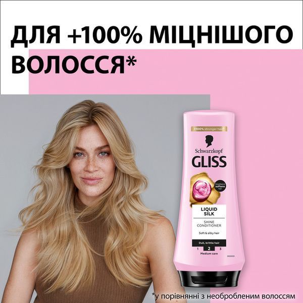 Бальзам для ослабленого та пошкодженого волосся Gliss Liquid Silk Gloss 200 мл  052680 фото