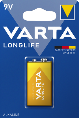 VARTA Longlife 6LR61 батарейка 9 V  1шт 039808    фото