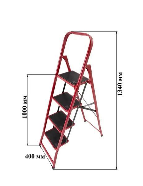 Стремянка сімейна 4 сходинки 001172    фото