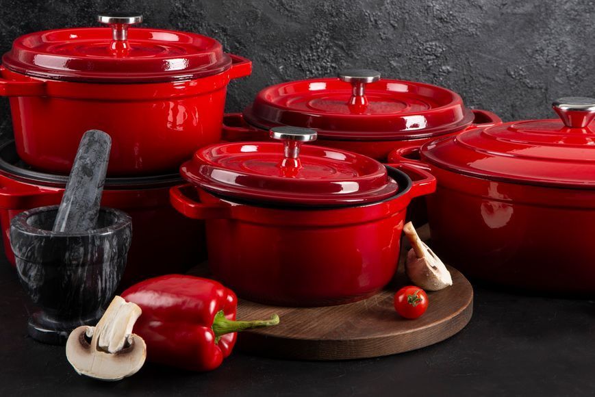 Каструля чавунна RINGEL Essen 22 см (2.9 л) з кришкою (RG-2300-22) 055007    фото
