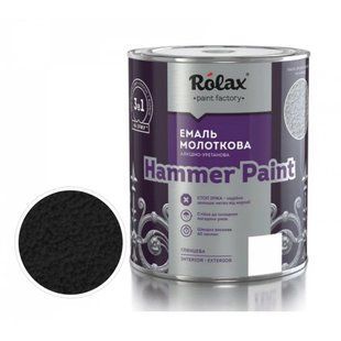 Емаль молоткова алкідно-уретанова "HAMMER PAINT" 2.0л чорна 305 Ролакс 033568    фото