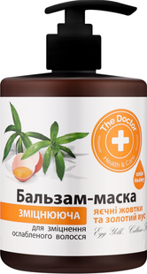 Маска для волосся Зміцнююча з яєчними жовтками та золотим вусом для ламкого та ослабленого волосся 500 мл 032228 фото