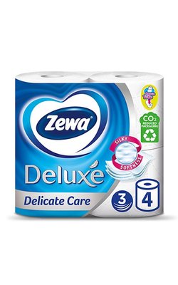 Папір туалетний Zewa Deluxe 3-х шаровий  4шт білий 041471    фото