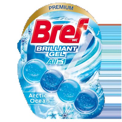 Засіб для чищення унітазу Bref Brilliant Gel All in 1 Арктичний океан, 42 г 042569 фото