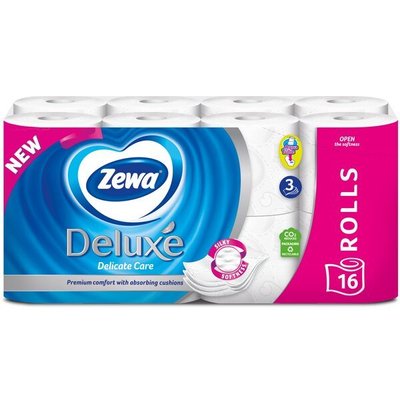 Папір туалетний Zewa Deluxe 3-х шаровий 16шт білий 042745    фото