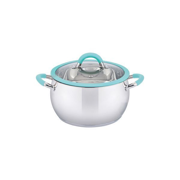 Каструля APPLE MINT PEPPER 20*11,5 см. 4,0 л. PR-1110-20 Силіконовий обідок 046647 фото Каструля APPLE MINT PEPPER 20*11,5 см. 4,0 л. PR-1110-20 Силіконовий обідок 046647 фото