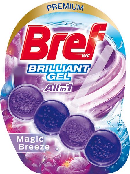 Засіб для чищення унітазу Bref Brilliant Gel All in 1 Чарівний бриз, 42 г 042567 фото