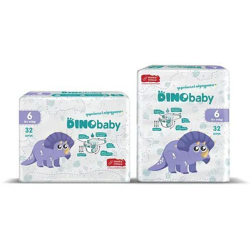 Підгузки дитячі 6 DinoBaby (16+кг) 32 шт 050805    фото
