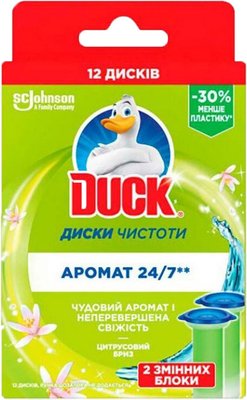 Диски чистоти Duck Цитрусовий бриз для унітазу 2 шт 049052 фото