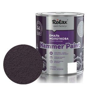 Емаль молоткова алкідно-уретанова "HAMMER PAINT" 0.75л бордова 320 Ролакс 003142    фото
