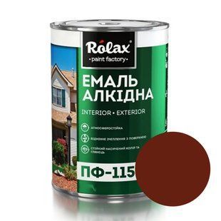 Емаль алкідна ПФ-115 2.8 кг червоно-коричнева Ролакс 003194 фото
