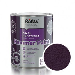 Емаль молоткова алкідно-уретанова "HAMMER PAINT" 2.0л фіалка 322 Ролакс 034388    фото