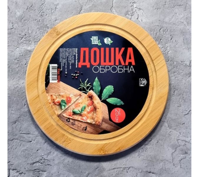 Дошка обробна бамбукова 25*25*1,5 см 8864 039641    фото