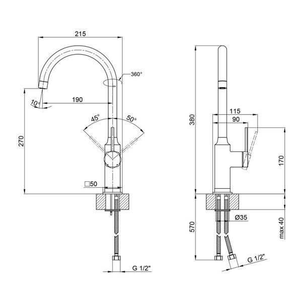 Змішувач для кухні Robin QTROB9060102C Chrome Qtap 050157    фото