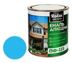 Емаль алкідна ПФ-115 2.8 кг яскраво-блакитна Ролакс 003200    фото