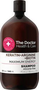 Шампунь для ослабленого та пошкодженого волосся Keratin + Arginine + Biotin Maximum Energy 946 мл 045733 фото