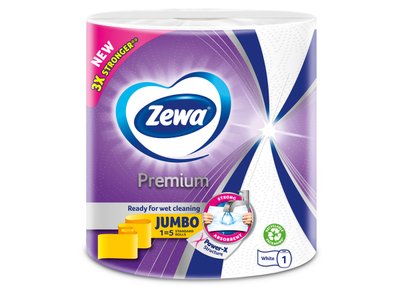 Рушник паперовий тришаровий Zewa Jumbo Premium 230 відривів 041479    фото