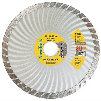 Алмазний диск відрізний NovoTools Novotools Basic 150x7,0x22,2 турбохвиля 038332    фото